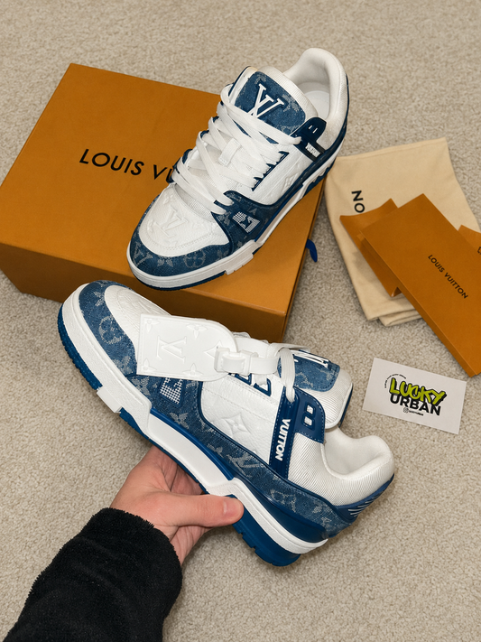 LOUIS VUITTON LV TRAINER AZUL / BRANCO