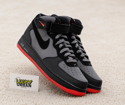 NIKE AIR FORCE 1 MID CINZA / PRETO / VERMELHO