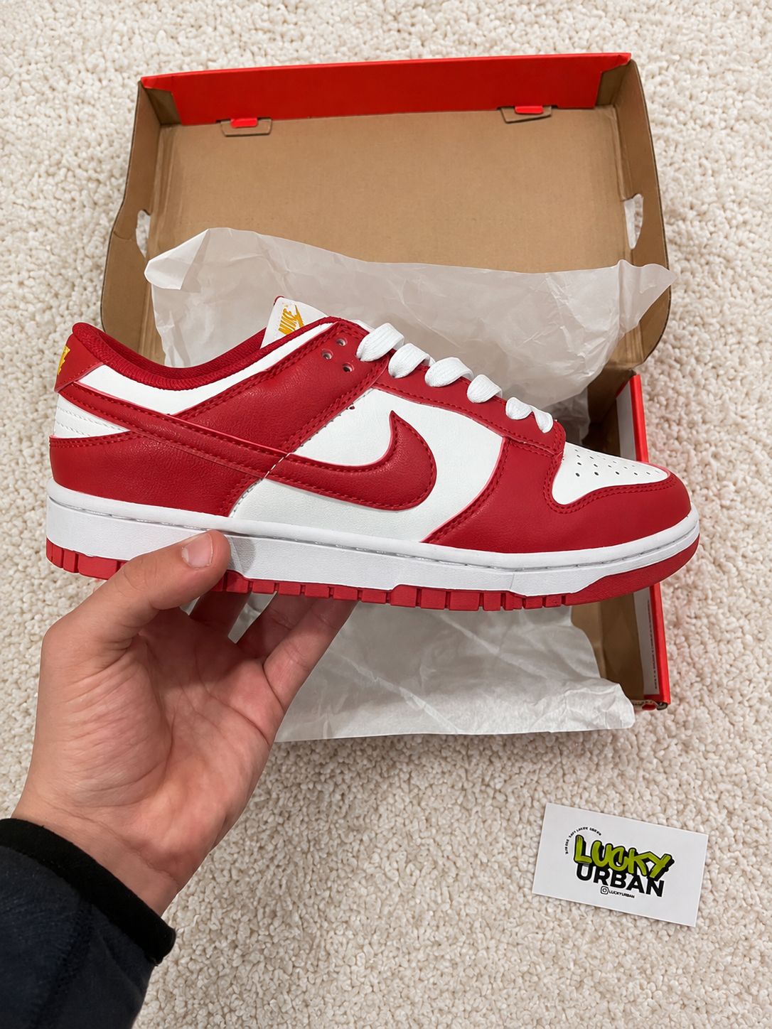 NIKE DUNK BRANCO / VERMELHO