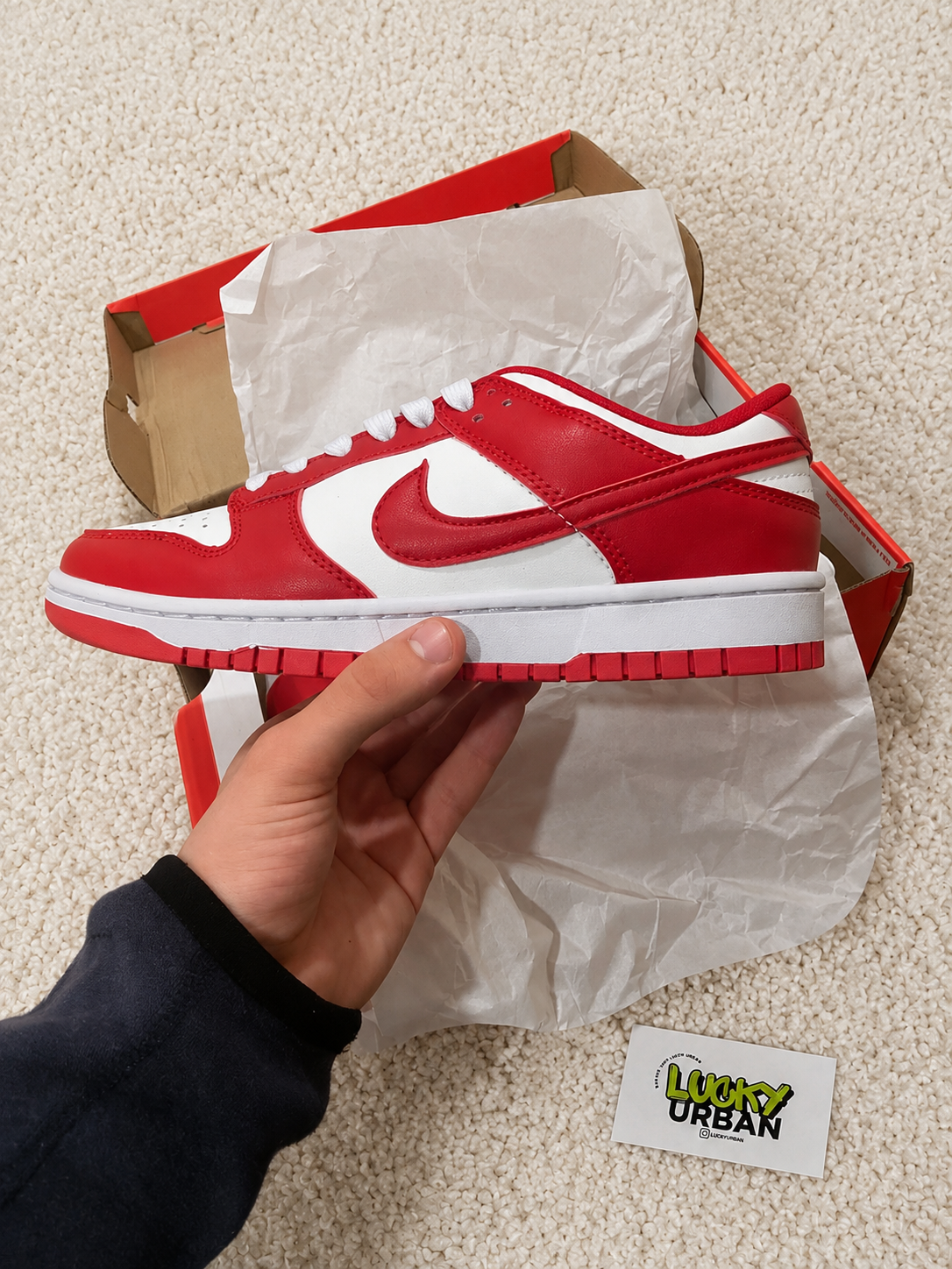 NIKE DUNK BRANCO / VERMELHO
